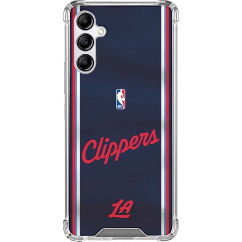 NBA Los Angeles Clippers Distressed Red Galaxy A15 5G Clear Case